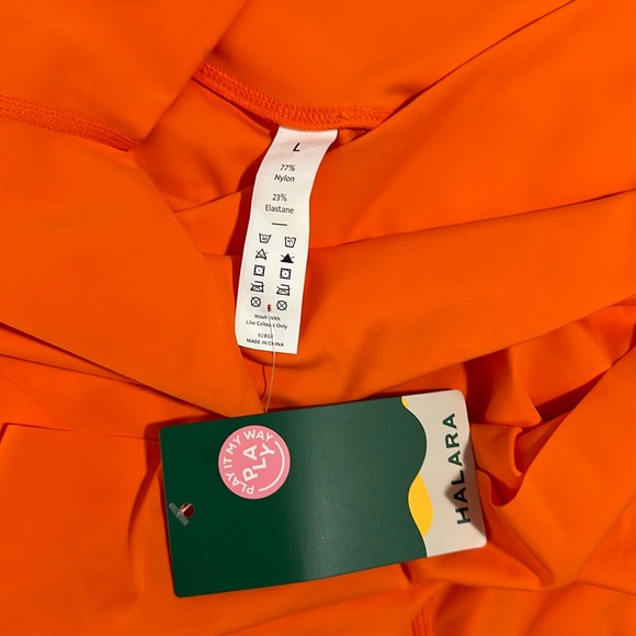 NWT Halara Orange Tennis Skirt - Picture 6 of 6